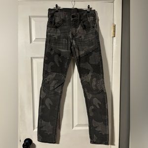 True Religion camo skinny jeans